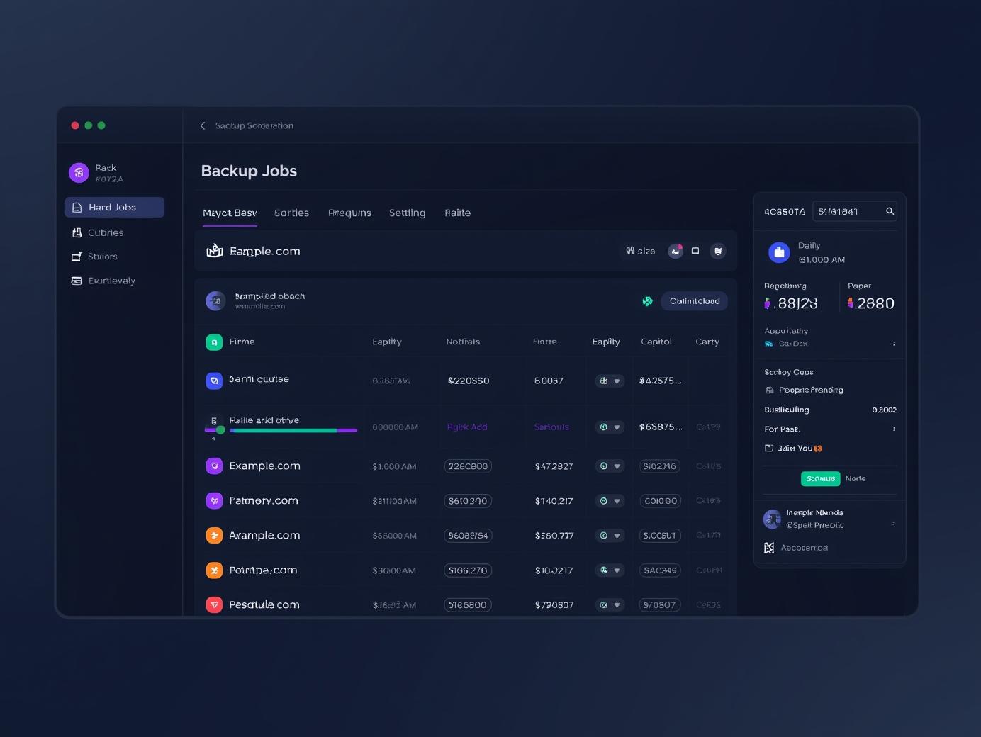 SV BACKUP Plugin Interface